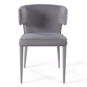 VIG Furniture Lucero Grey Velvet Dining Chair With Iron Frame, Plush Seat & Protective Glides For Everyday Comfort VGYF-DC1021-GV