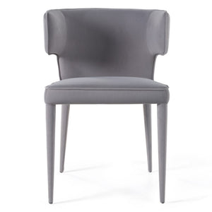 VIG Furniture Lucero Grey Velvet Dining Chair With Iron Frame, Plush Seat & Protective Glides For Everyday Comfort VGYF-DC1021-GV