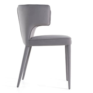 VIG Furniture Lucero Grey Velvet Dining Chair With Iron Frame, Plush Seat & Protective Glides For Everyday Comfort VGYF-DC1021-GV