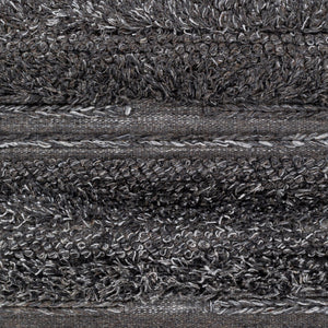 Surya Lugano 2' X 3' Handmade Bohemian Rug - Luxurious Viscose & Wool Blend With Charming Fringe Detail Charcoal Viscose,Wool Lug2301-23