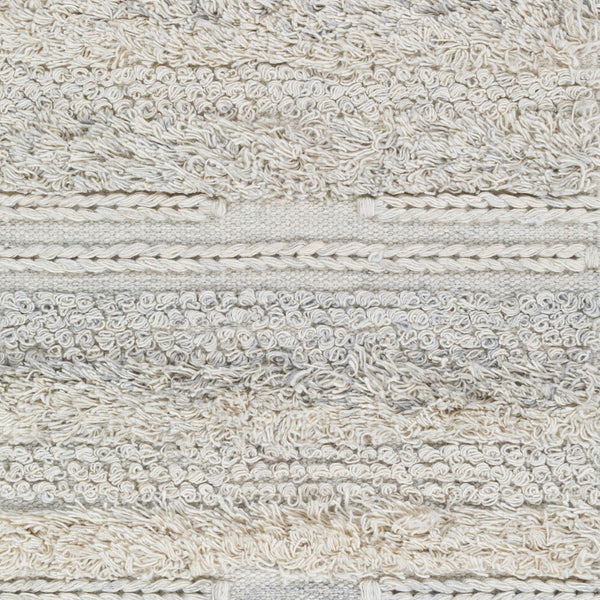 Surya Lugano 2' X 3' Handmade Bohemian Rug - Luxurious Viscose & Wool Blend With Charming Fringe Detail Gray Viscose,Wool Lug2302-23