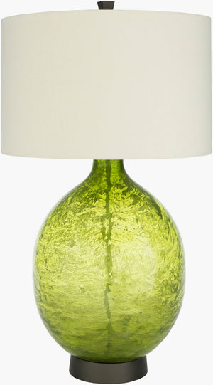 Livabliss Lulu Handcrafted Aluminum Base Table Lamp with Glass Shade for Warm Ambient Glow LUL-002