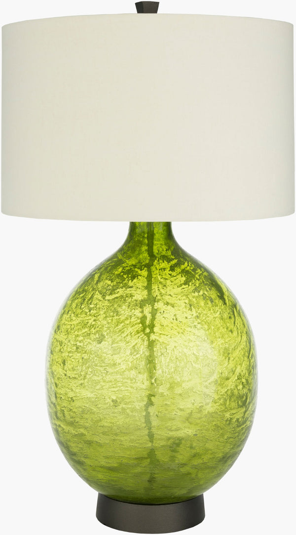 Livabliss Lulu Handcrafted Aluminum Base Table Lamp with Glass Shade for Warm Ambient Glow LUL-002