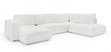 VIG Furniture Divani Casa Lulu - Modern White Fabric Modular Sectional Sofa w/ Left Facing Chaise VGSX-F22053-LAF-WHT