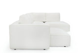 VIG Furniture Divani Casa Lulu - Modern White Fabric Modular Sectional Sofa w/ Left Facing Chaise VGSX-F22053-LAF-WHT