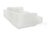 VIG Furniture Divani Casa Lulu - Modern White Fabric Modular Sectional Sofa w/ Left Facing Chaise VGSX-F22053-LAF-WHT