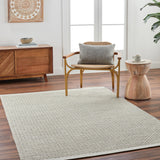 Lumi LUM-2301 8' x 10' Handmade Rug LUM2301-810  Cream, Light Gray, Black Surya