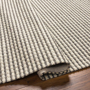 Lumi LUM-2302 8' x 10' Handmade Rug LUM2302-810  Cream, Light Gray, Black Surya