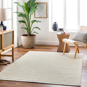 Surya Lumi 2' X 3' Handmade Wool Rug - Cozy Cottage Style, Durable Design For Timeless Home Elegance Cream Wool Lum2303-23
