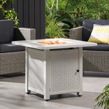 Christopher Knight Home® - Noble House - Baton Outdoor 40,000 Btu Iron Square Fire Pit