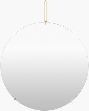 Livabliss Lunar Stainless Steel Vertical Wall Mirror Slim Industrial Modern Entryway Accent Gold 31"H x 24"W x 0.25"D LUN001-2431