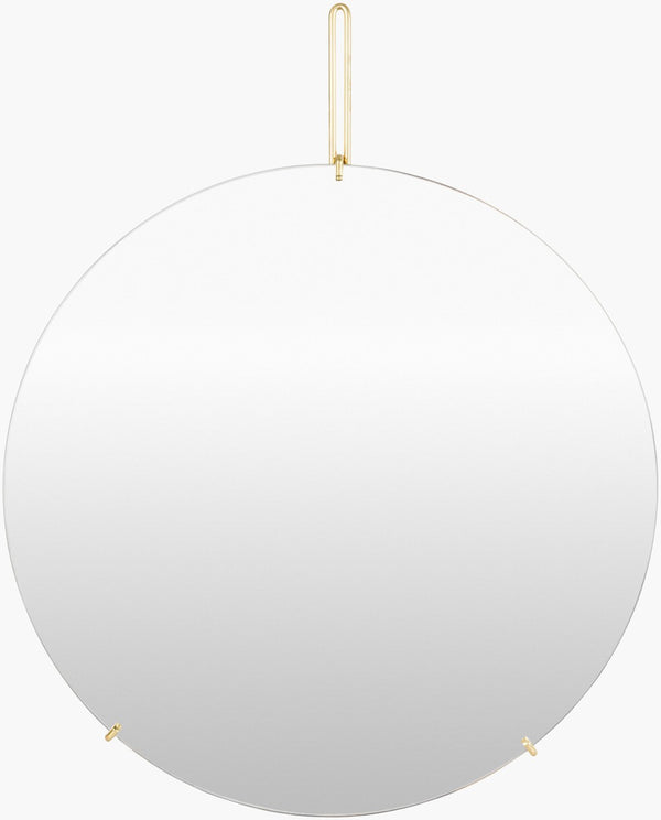 Livabliss Lunar Stainless Steel Vertical Wall Mirror Slim Industrial Modern Entryway Accent Gold 31"H x 24"W x 0.25"D LUN001-2431