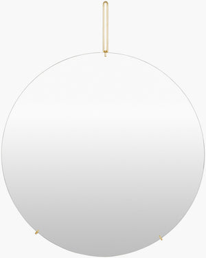Livabliss Lunar Stainless Steel Vertical Wall Mirror Slim Industrial Modern Entryway Accent Gold 39"H x 32"W x 0.25"D LUN001-3239