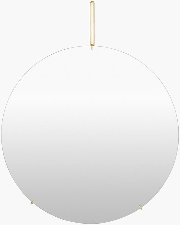 Livabliss Lunar Stainless Steel Vertical Wall Mirror Slim Industrial Modern Entryway Accent Gold 39"H x 32"W x 0.25"D LUN001-3239