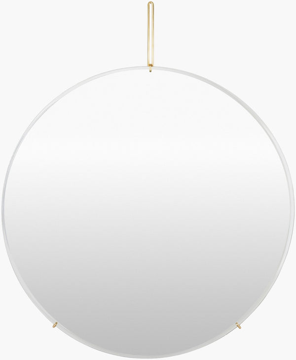 Livabliss Lunar Stainless Steel Vertical Wall Mirror Slim Industrial Modern Entryway Accent Gold 43"H x 36"W x 0.25"D LUN001-3643