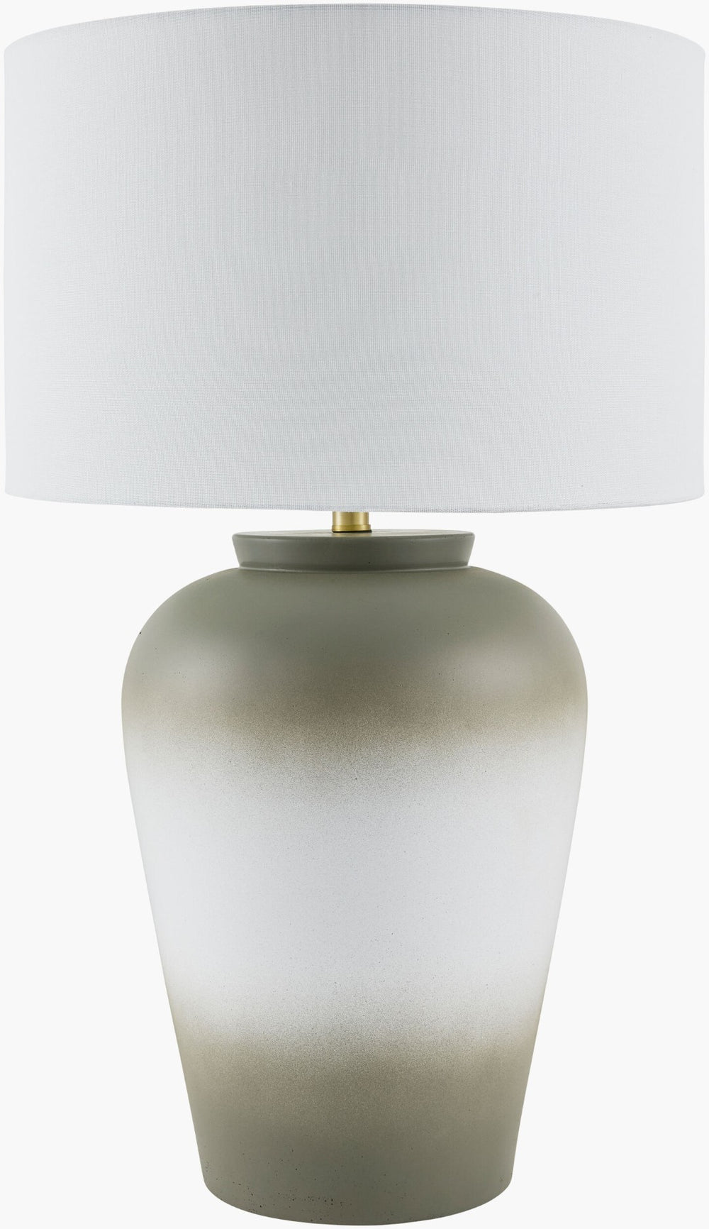 Surya Lucero Ceramic Table Lamp with Linen Shade Arts and Crafts Style for Bedroom or Console LUO-002