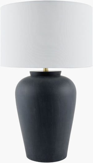 Surya Lucero Ceramic Arts and Crafts Table Lamp with Linen Shade for Warm Ambient Glow LUO-004