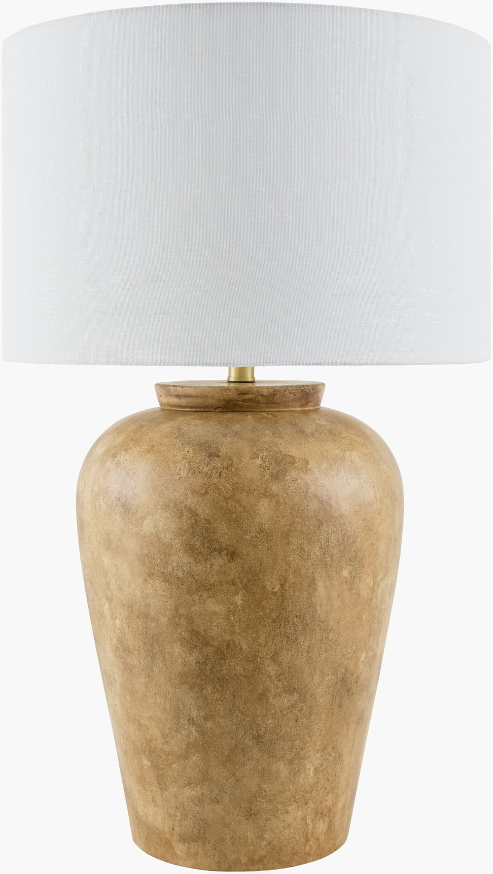 Surya Lucero Ceramic Iron Arts and Crafts Table Lamp with Linen Shade for Warm Ambient Glow LUO-008