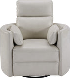 Parker House Parker Living Radius - Florence Ivory - Powered By Freemotion Cordless Power Swivel Glider Recliner Florence Ivory Top Grain Leather with Match (X) MRAD#812GSP-P25-FIV