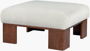 Surya Lunara Square Foam Ottoman Large Footrest or Coffee Table Surface for Living Room LURA001-183636