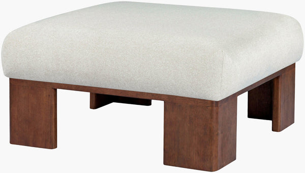 Surya Lunara Square Foam Ottoman Large Footrest or Coffee Table Surface for Living Room LURA001-183636