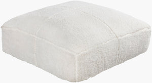 Surya Luis 24" Floor Pillow - Luxurious Comfort & Timeless Style, Machine Washable, Perfect For Any Decor Cream Polyester,Cotton,Polyester,Polyfill Lus001-24246