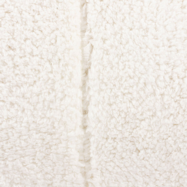 Surya Luis 24" Floor Pillow - Luxurious Comfort & Timeless Style, Machine Washable, Perfect For Any Decor Cream Polyester,Cotton,Polyester,Polyfill Lus001-24246