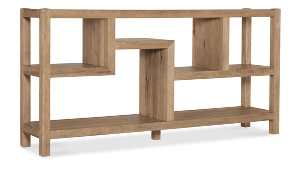 Hooker Furniture Vineyard Pecky Hickory Console Table In Sonoma Finish — 6 Open Compartments, Wine-Country Charm 6952-85001-80