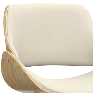 English Elm Malden Bentwood Dining Chair - Mid-Century Style With Curved Wood Back And Plush Comfort Seat B136P158909