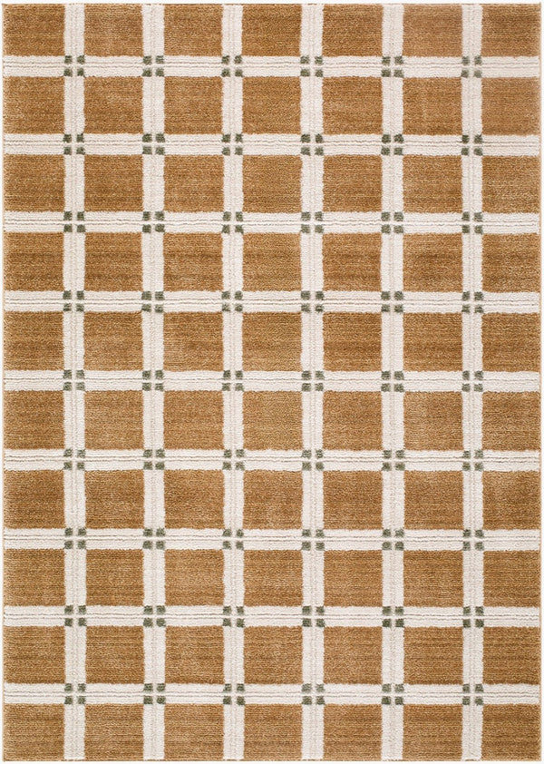 Livabliss La Luna Art Deco Machine Woven Polypropylene Rug for Living Rooms and Hallways Light Brown, Wh 7'10" x 10'2" LUU2307-710102