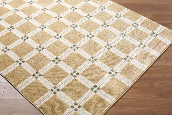 Livabliss La Luna Art Deco Geometric Polypropylene Area Rug for Modern Living Spaces Tan, White 7'10" x 10'2" LUU2308-710102
