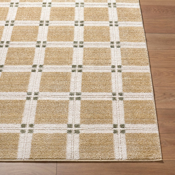 Livabliss La Luna Art Deco Geometric Polypropylene Area Rug for Modern Living Spaces Tan, White 7'10" x 10'2" LUU2308-710102