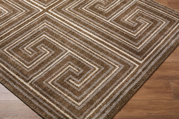 Livabliss La Luna Bohemian Global Polypropylene Area Rug Turkey Woven Medium Pile Living Room Dark Brown, Tau 5'3" x 7' LUU2311-575