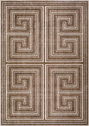 Livabliss La Luna Bohemian Global Polypropylene Area Rug Turkey Woven Medium Pile Living Room Dark Brown, Tau 5'3" x 7' LUU2311-575