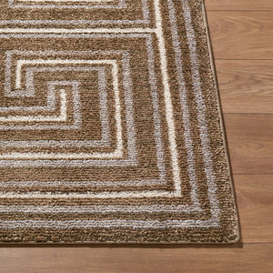 Livabliss La Luna Bohemian Global Polypropylene Area Rug Turkey Woven Medium Pile Living Room Dark Brown, Tau 5'3" x 7' LUU2311-575