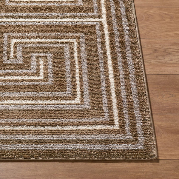 Livabliss La Luna Bohemian Global Polypropylene Area Rug Turkey Woven Medium Pile Living Room Dark Brown, Tau 5'3" x 7' LUU2311-575