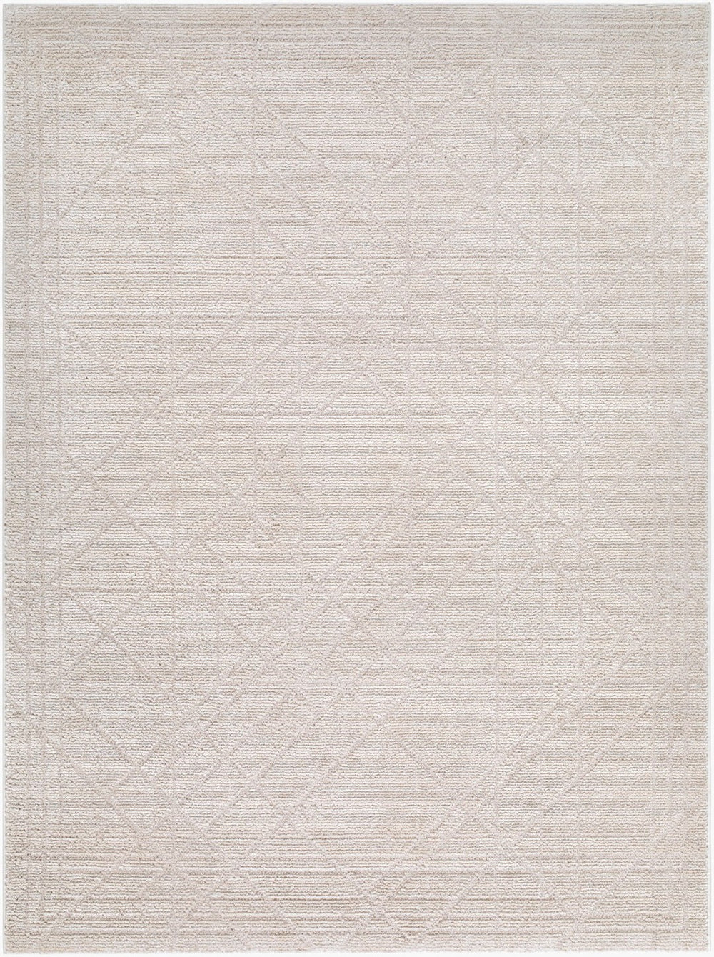 Livabliss La Luna Art Deco Polypropylene Woven Rug for Living Room Dining or Hallway Decor White 7'10" x 10'2" LUU2313-710102