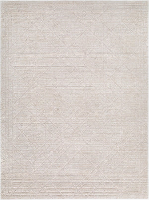 Livabliss La Luna Art Deco Polypropylene Woven Rug for Living Room Dining or Hallway Decor White 7'10" x 10'2" LUU2313-710102