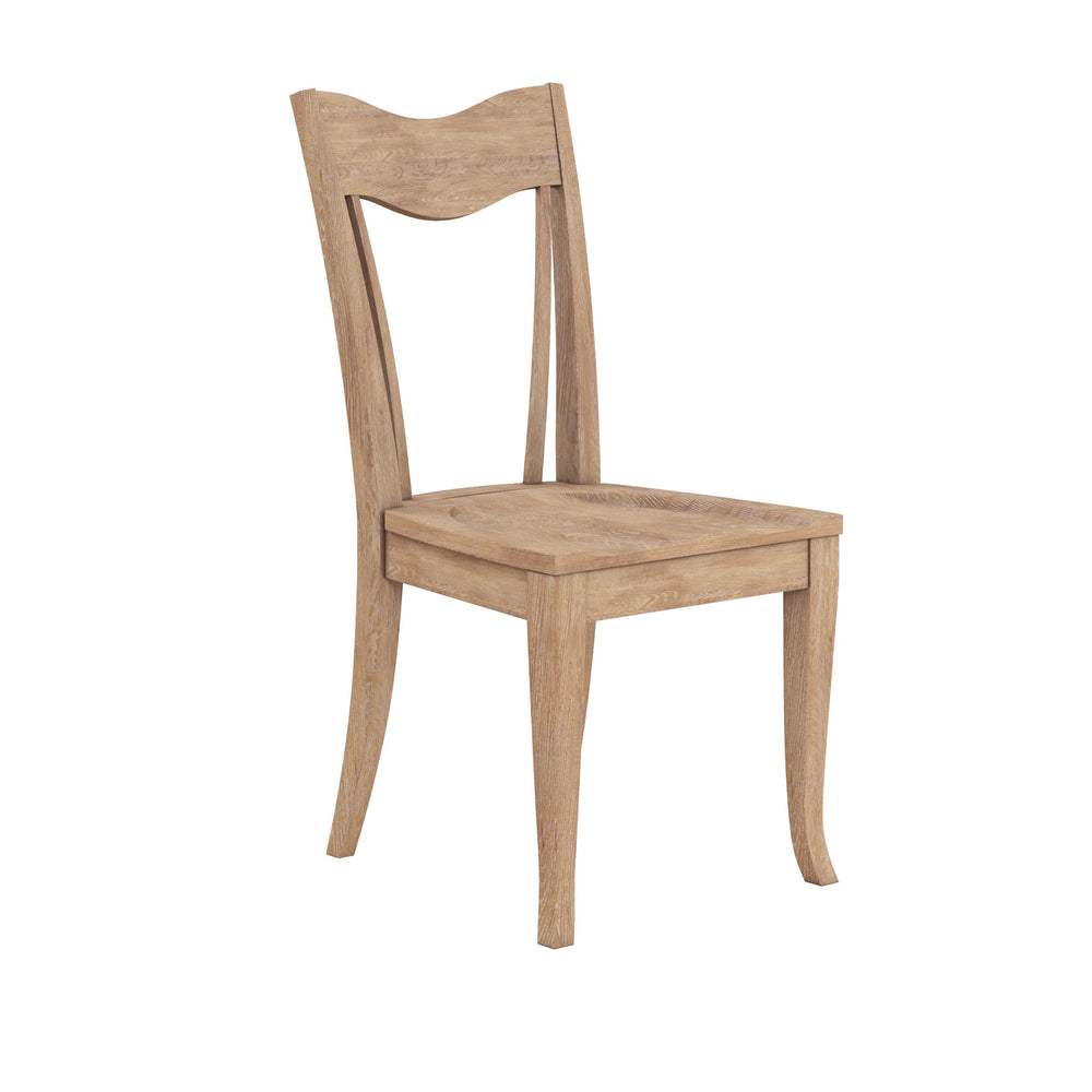 A.R.T. Furniture Set Of 2 - Post Wood Side Chair Set - Stylish New Traditional Design, Cracked Almond Finish, Solid Wood Comfort - Set Of 2 Light Brown Ash & Pine Solid,Plank,Effect Flakey Oak And Pine Veneer 288206-2355