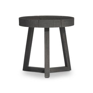 Bernhardt Bernhardt Kaya Outdoor Side Table With Sliced Teak Top & Suar Wood Base, Smoked Truffle Finish X08127