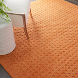 Nourison Perris PERR1 Handmade Woven No Border Indoor Only Contemporary  Rug Sunset, Orange 100% Wool 99446227218