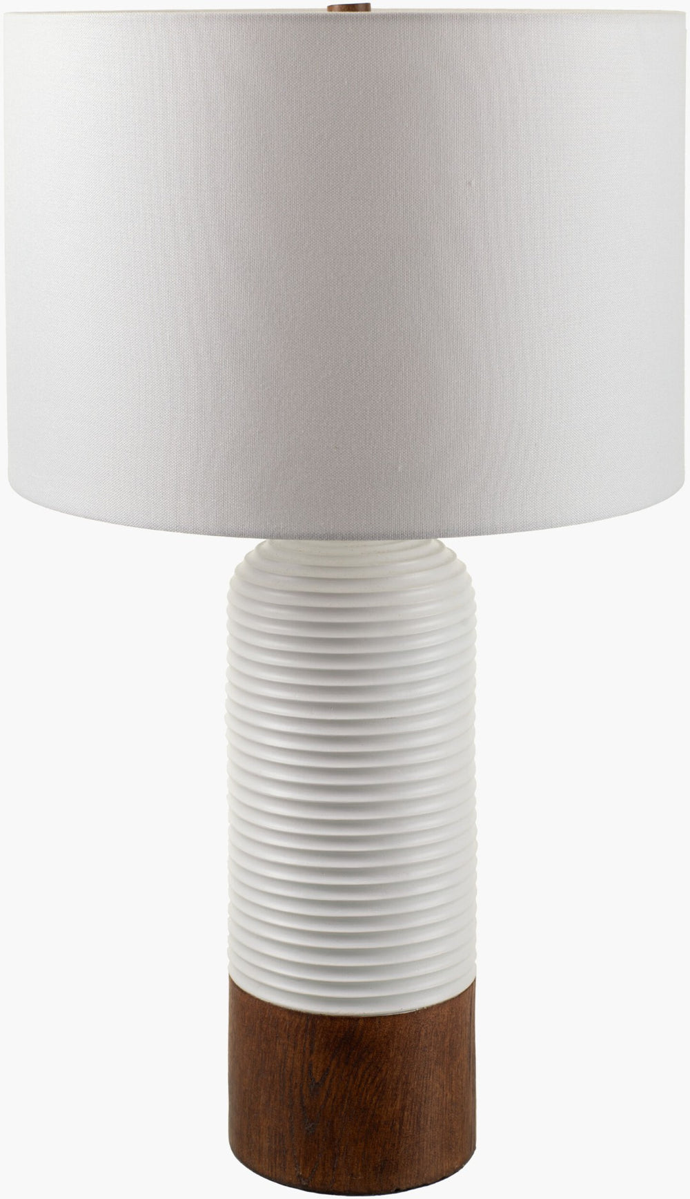 Livabliss Livia Rustic Resin Table Lamp with Dual Linen Shade for Warm Bedroom Ambiance LVA-001