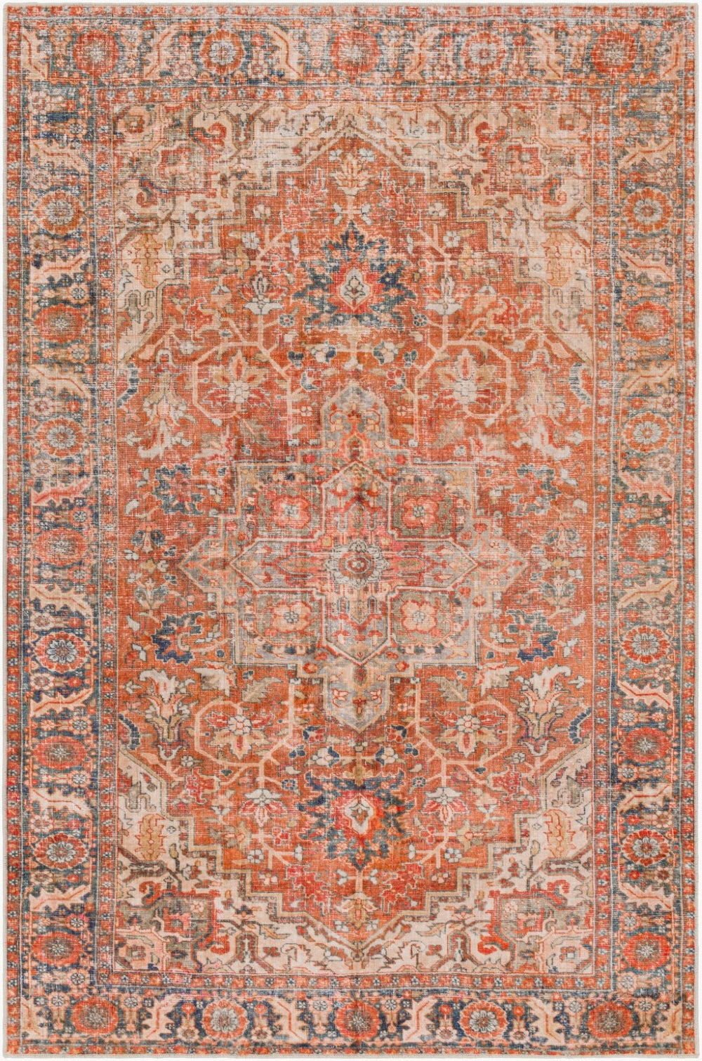 Livabliss Lavable Machine Woven Polyester Area Rug Low Pile Traditional Pattern Entryway Accent LVB2303-264