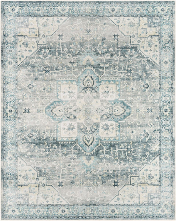 Livabliss Lavable Machine Woven Polyester Area Rug Low Pile Washable Living Room Floor LVB2318-7696