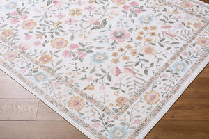 Livabliss Lavable Art Deco Geometric Polyester Rug Machine Washable Low Pile Entryway Accent Powder Blue, Bl 5'3" x 7'7" LVB2337-576