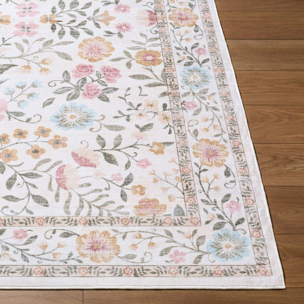Livabliss Lavable Art Deco Geometric Polyester Rug Machine Washable Low Pile Entryway Accent Powder Blue, Bl 5'3" x 7'7" LVB2337-576