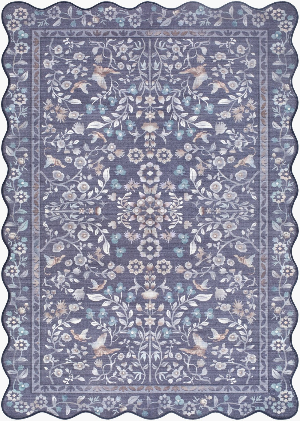 Livabliss Lavable Art Deco Geometric Polyester Rug Machine Woven Low Pile Entryway Accent Slate Gray, Pow 7'6" x 9'5" LVB2339-7696