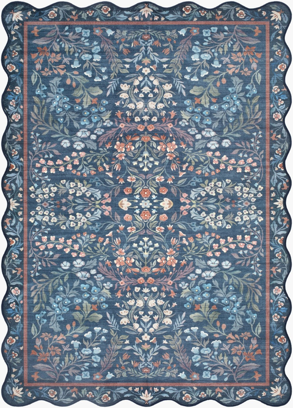 Livabliss Lavable Art Deco Machine Woven Polyester Accent Rug for Entryways and High Traffic Spaces Slate Blue, Co 2'7" x 4' LVB2343-264