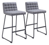 Pago Barstool - Set of 2 Gray 110072 Zuo Modern