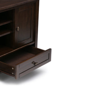 English Elm Warm Shaker Tv Media Stand - Handcrafted Tobacco Brown With Ample Storage & Timeless Design B136P159720-GIGA